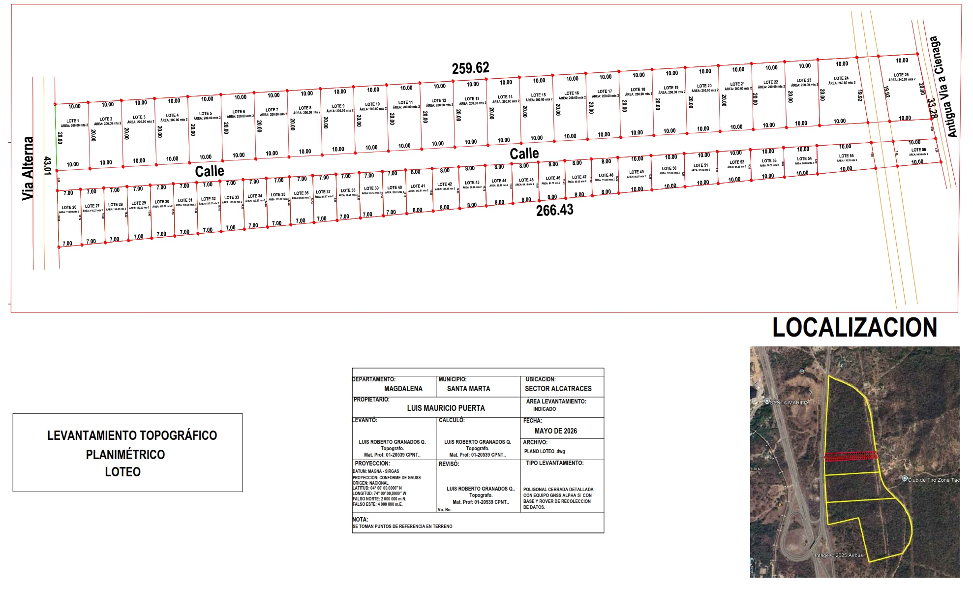 Plano maestro del proyecto